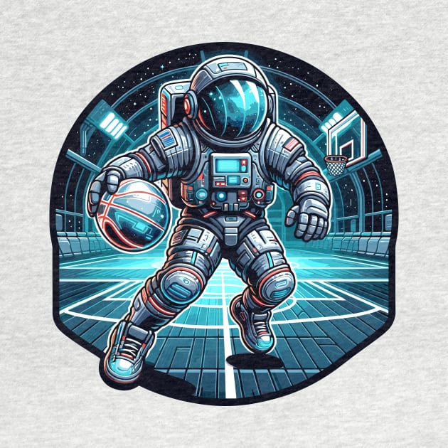 Space Slam Dunk - Astronaut Basketball Player by Muslimory